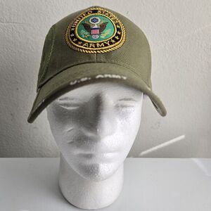 U.S. ARMY Green Adjustable Cap‎ Hat Officially Licensed U.S. WARRIORS Logo Seal